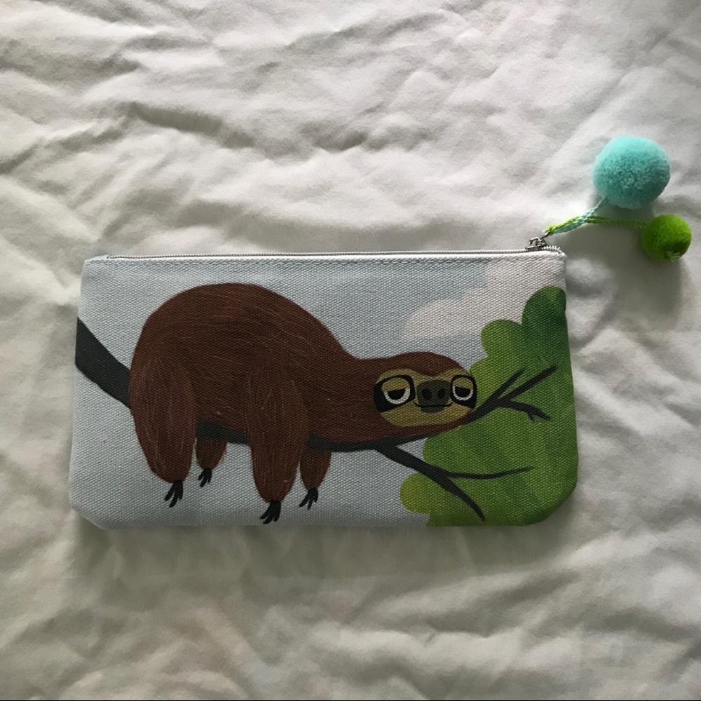 Sloth Pencil/Cosmetic Case